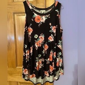 Sweet Pea Floral Babydoll Tunic Top​​​